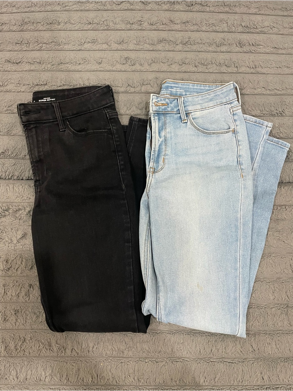 Old Navy Black and Light Blue Skinny Jeans Duo